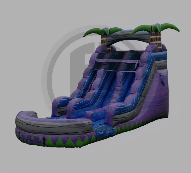 15ft Dual Lane purple crush with pool